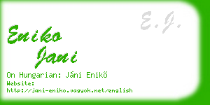 eniko jani business card