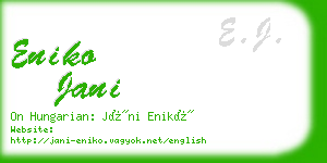 eniko jani business card